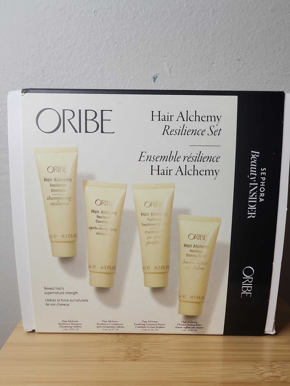Oribe Hair Alchemy Resilience Set — Cream and Black Packaging